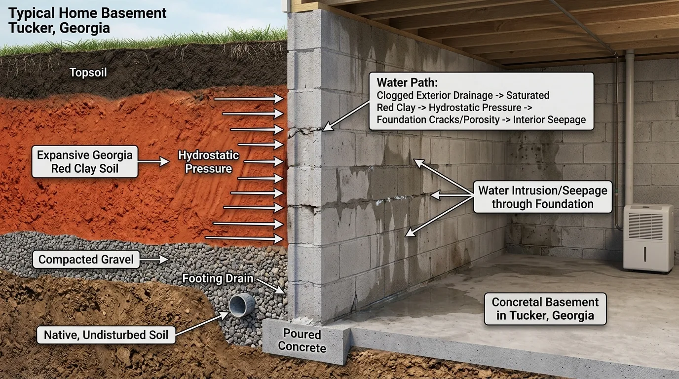 Why Georgia's Red Clay Soil Makes Water Damage Worse in Marietta